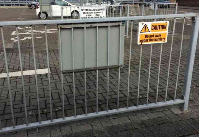 It would be a bit difficult to .. unless you were a very small limbo dancer!! At the port in Guernsey, C.I.